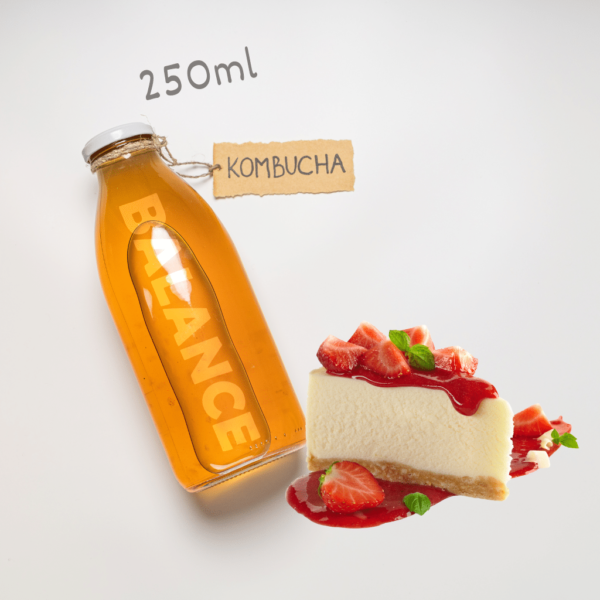 Kombucha Balance Strawberry Cheesecake