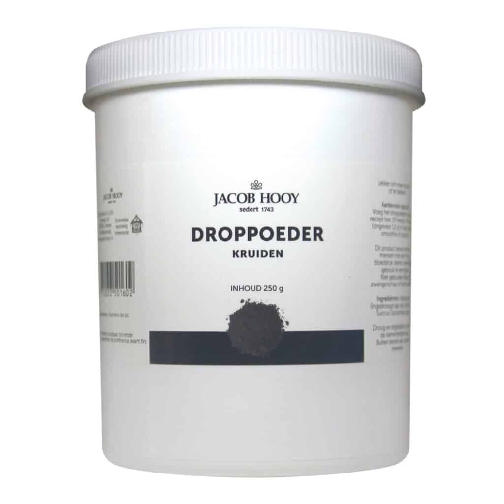 Droppoeder pot 250 gram