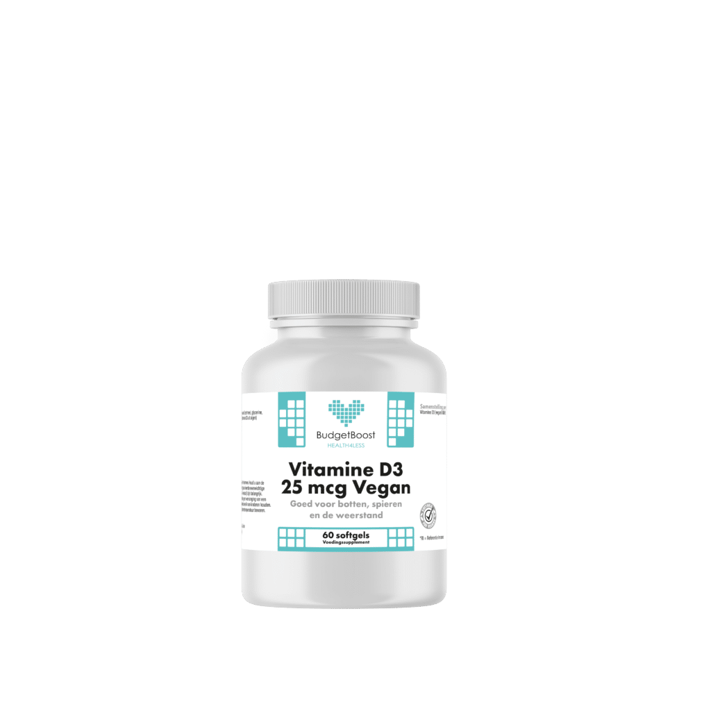 Budgetboost Vitamine D3 25 mcg Vegan 60 softgels